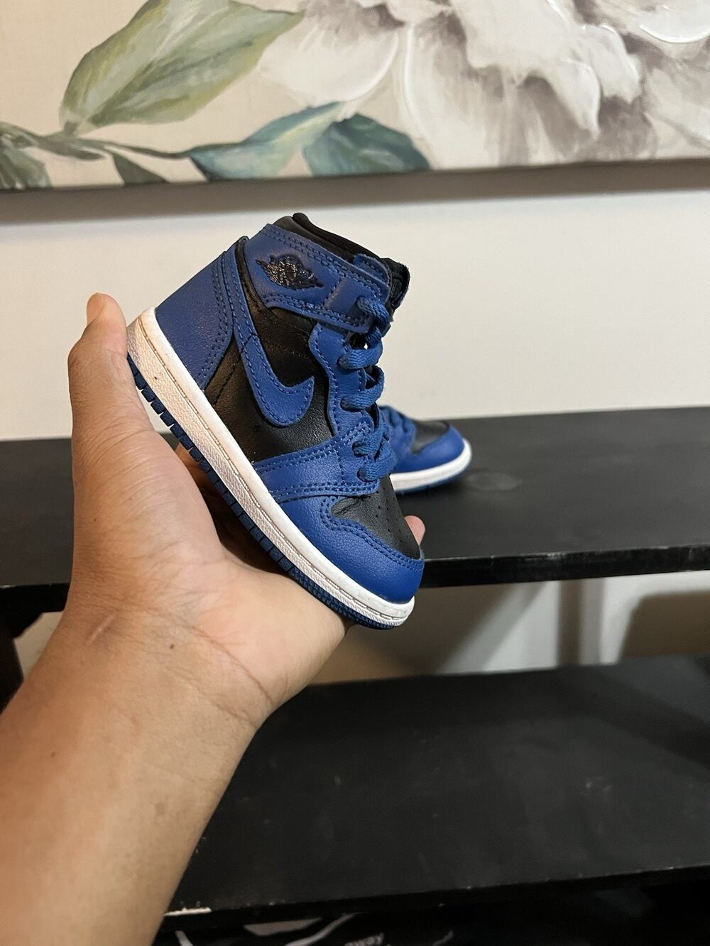 Size 6c-Nike Air Jordan 1 Retro High OG TD 'Dark Marina Blue' AQ2665-404 Toddler